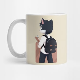 Adorable Cat Ready for Learning Mug